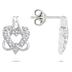 1/4 Diamond Heart Earrings in 10K White Gold