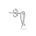 Diamond Heart Twist Earrings in .925 Sterling Silver
