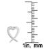 Diamond Heart Twist Earrings in .925 Sterling Silver