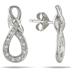 1/10 Carat Diamond Twist Earrings in .925 Sterling Silver