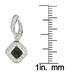 Black and White Diamond Earrings in .925 Sterling Silver
