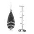 Black and White Diamond Hook Earrings in .925 Sterling Silver