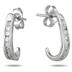 1/4 Carat TW Channel-Set Diamond Hoop Earrings in 10K White Gold