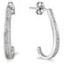 1/2 Carat TW Channel-Set Diamond Hoop Earrings in 10K White Gold