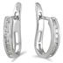 1/4 Carat TW Channel-Set Diamond Lever Back Hoop Earrings in 10K White Gold