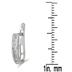1/4 Carat TW Channel-Set Diamond Lever Back Hoop Earrings in 10K White Gold