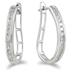 1/2 Carat TW Channel-Set Diamond Lever Back Hoop Earrings in 10K White Gold