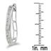 1/2 Carat TW Channel-Set Diamond Lever Back Hoop Earrings in 10K White Gold