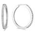 1/4 Carat TW Inside Out Diamond Hoop Earrings in 10K White Gold
