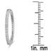 1/4 Carat TW Inside Out Diamond Hoop Earrings in 10K White Gold