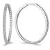 1/2 Carat TW Diamond Hoop Earrings in 10K White Gold