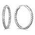 1/2 Carat TW Inside Out Diamond Hoop Earrings in 10K White Gold