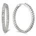 1 Carat TW Inside Out Diamond Hoop Earrings in 10K White Gold