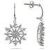 1/3 Carat Diamond Snowflake Drop Earrings in .925 Sterling Silver