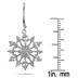 1/3 Carat Diamond Snowflake Drop Earrings in .925 Sterling Silver