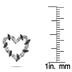 1/5 Carat TW Black Diamond Heart Earrings in 10K White Gold