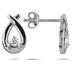 1/5 Carat TW White Diamond Knot Earrings in 10K White Gold