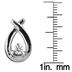 1/5 Carat TW White Diamond Knot Earrings in 10K White Gold
