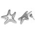 Silver Plated Stainless Steel Starfish Earrings