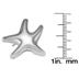Silver Plated Stainless Steel Starfish Earrings