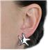 Silver Plated Stainless Steel Starfish Earrings