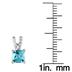 1.15 Carat Cushion Cut Swiss Blue Topaz and Diamond Stud Earrings in .925 Sterling Silver