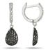 1/5 Carat T.W Black and White Diamond Earrings in .925 Sterling Silver