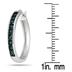 1/10 Carat Blue Diamond Hoop Earrings in .925 Sterling Silver