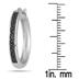1/10 Carat Black Diamond Hoop Earrings in .925 Sterling Silver