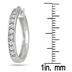 1/10 Carat Diamond Hoop Earrings in .925 Sterling Silver