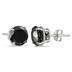 5 Carat Black Diamond Studs in .925 Sterling Silver