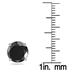 5 Carat Black Diamond Studs in .925 Sterling Silver