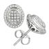 1/2 Carat Diamond Pave Earrings in 14K White Gold 