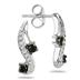 1/4 Carat Black and White Diamond Earrings in 10K White Gold 