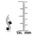 1/4 Carat Black and White Diamond Earrings in 10K White Gold 