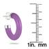All Natural Lavender Jade Hoop Earrings in .925 Sterling Silver