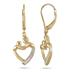 Mother and Baby Diamond Earrings in Gold Plated .925 Sterling Silver