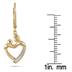 Mother and Baby Diamond Earrings in Gold Plated .925 Sterling Silver