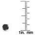 2 Carat TW Round Solitaire Black Diamond Stud Earrings in .925 Sterling Silver