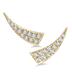 1/4 CTW Bold Genuine Diamond Climber Earrings in 14K Yellow Gold