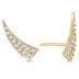 1/4 CTW Bold Genuine Diamond Climber Earrings in 14K Yellow Gold