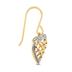 Diamond Accented Heart Shaped Earrings in Gold Plated .925 Sterling Silver