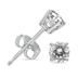 1/3 Carat TW Round Diamond Solitaire Stud Earrings In 14k White Gold