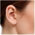 Almost 3/4 Carat TW Round Diamond Solitaire Stud Earrings in 14K White Gold 