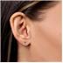 1/2 Carat Princess Cut Blue Diamond Solitaire Earrings in 10K White Gold