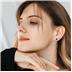 3/4 Carat TW Round Black Diamond Solitaire Stud Earrings in 10K Rose Gold