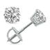 Certified 1.25 Carat TW Lab Grown Diamond Solitaire Earrings in 14K White Gold (F-G Color, VS1-VS2 Clarity)