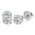 Certified 1.25 Carat TW Lab Grown Diamond Solitaire Earrings in 14K White Gold (F-G Color, VS1-VS2 Clarity)