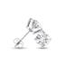 Lab Grown 1/2 Carat Round Solitaire Diamond Earrings in 14K White Gold