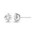 Lab Grown 1/2 Carat Round Solitaire Diamond Earrings in 14K White Gold